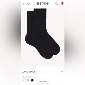 Eterne Soft & Cozy Lounge Socks Black LOT OF 7 DEEP DISCOUNT NEW & NEVER OPENED